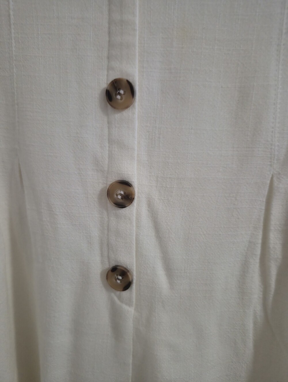 Princess Polly Ivory White Short Romper Short Sleeve Linen Cotton Women's US 6 - Picture 4 of 7